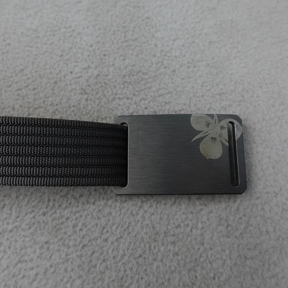 GRIP6 Belt Gray Nylon Webbing Floral Buckle USA Made Adjustable 34